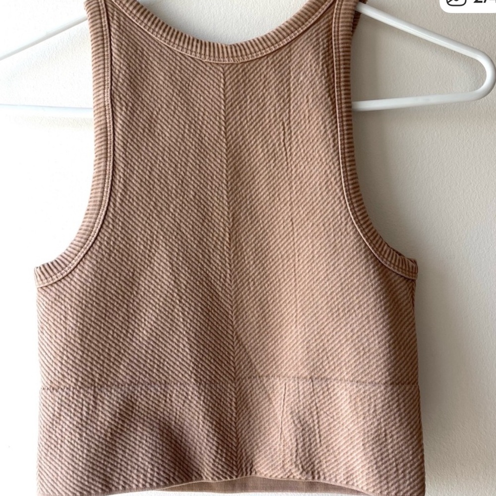 Mahina Tan Ribbed Women's Tank Top